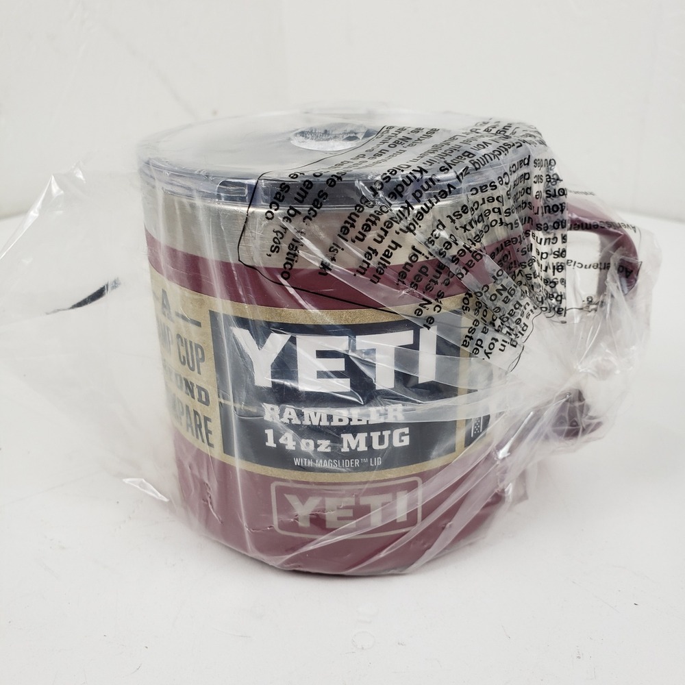 YETI Rambler 14 oz Mug Harvest Red Stainless Steel Vacuum Insulated MagSlider